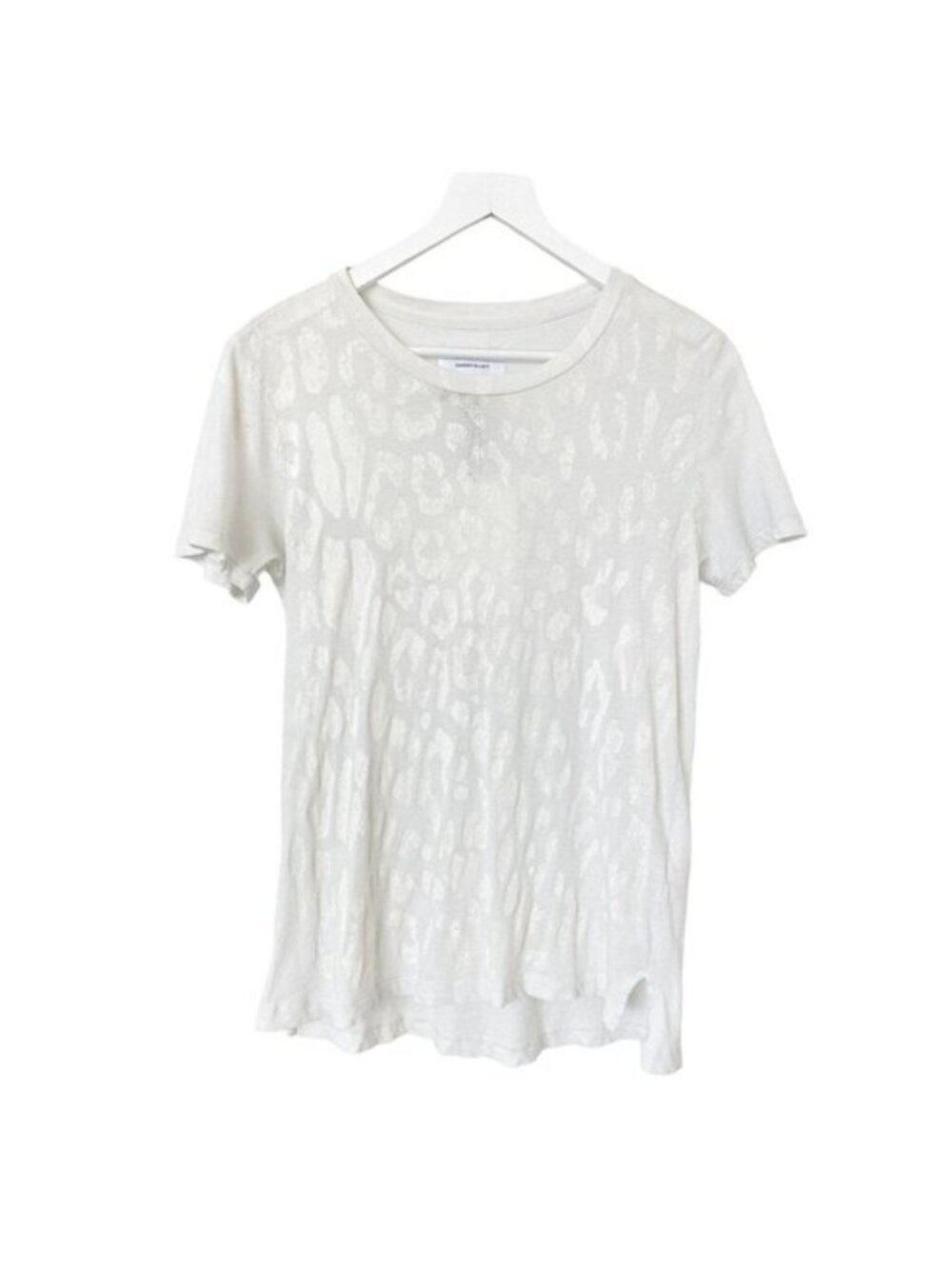 Current Elliott Womens Leopard Print Distressed Vintage-Style Tee